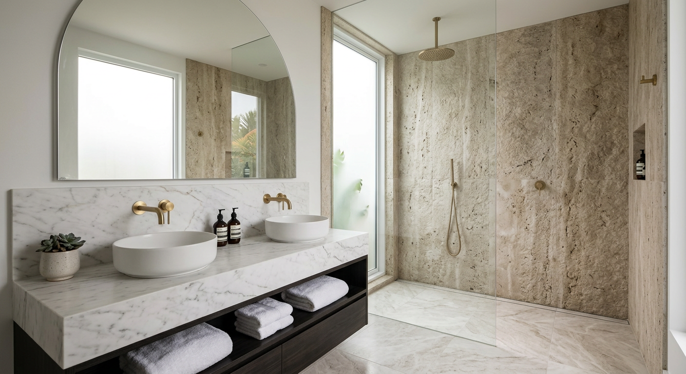 Illuminating Sanctuaries: Transform Your Bathroom with Pristine White Quartz