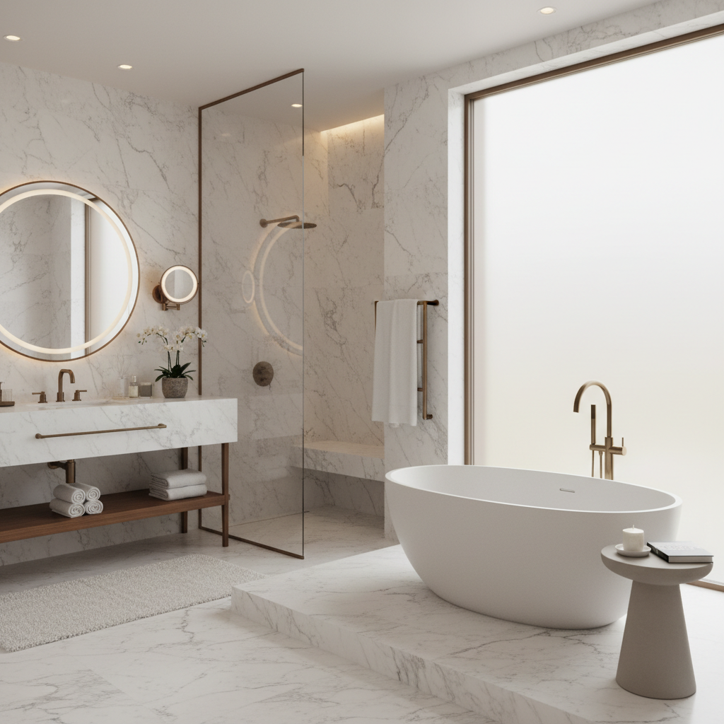 White Marble Bathroom Design: A Timeless and Luxurious Choice