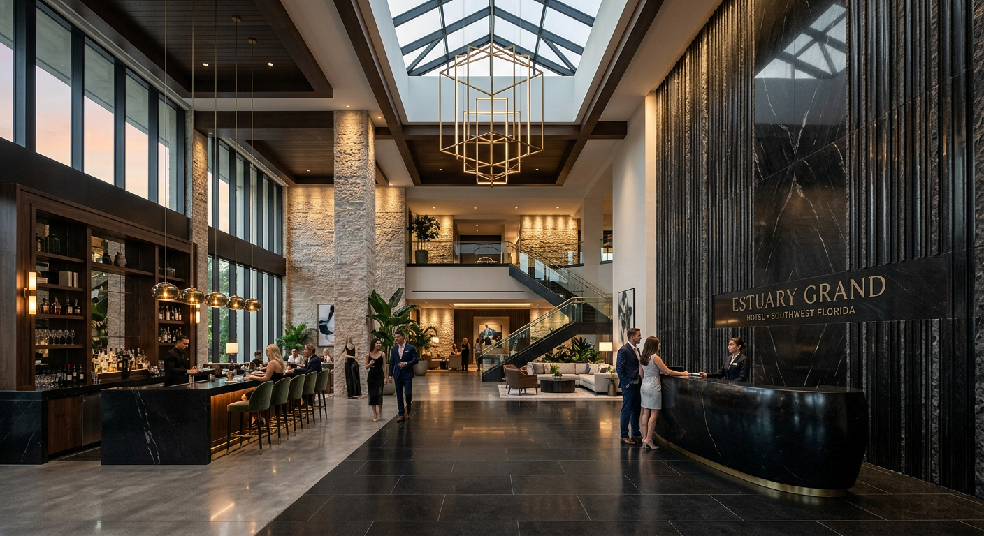 Commanding Presence: Why Black Granite Elevates Southwest Florida's Premier Commercial Spaces