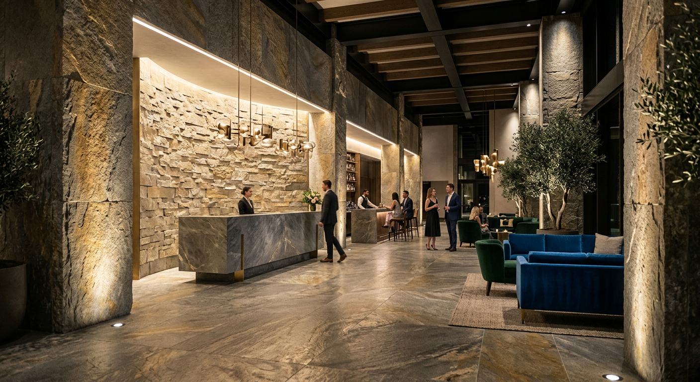 Unveiling Quartzite's Commercial Prowess in Charlotte County: High-Traffic Durability for Elite Spaces